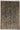 Afghan Rug 5x8 Slate Gray Area Rug with Navy and Rust Flowers, Curving Vines and Patterned Edge for Bedroom or Living Room Decor
