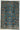 Afghan Rug 6x8 Dusty Blue Floral Area Rug with Burgundy and Cream Flowers, Curling Vines and Vase Motifs for Living Room or Bedroom Decor