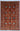 Afghan Rug 6x8 Rust Red Area Rug with Blue and Cream Flowers, Curling Vine Design and Patterned Frame for Living Room or Bedroom Decor