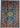 Afghan Rug 6x8 Deep Blue Geometric Area Rug with Gold Center Medallion, Small Diamond Motifs and Red Flower Frame for Living Room or Bedroom