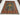 Afghan Rug 6x8 Deep Blue Geometric Area Rug with Gold Center Medallion, Small Diamond Motifs and Red Flower Frame for Living Room or Bedroom
