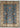 Afghan Rug 5x7 Dusty Blue Area Rug with Cream Flower Border, Pink and Gold Decorative Motifs for Bedroom, Living Room or Reading Nook