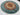 Round Afghan Rug 6x6 ft Blue Area Rug with Large Cream, Rust and Burgundy Flower Medallion and Fringe for Living Room or Bedroom