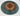 Round Afghan Rug 6x6 ft Blue Area Rug with Large Cream, Rust and Burgundy Flower Medallion and Fringe for Living Room or Bedroom