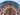Round Afghan Rug 6x6 ft Blue Area Rug with Large Cream, Rust and Burgundy Flower Medallion and Fringe for Living Room or Bedroom