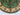 Round Afghan Rug 6x6 ft Deep Green Area Rug with Cream Flower Border, Burgundy Details and Fringe for Living Room or Bedroom