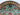 Round Afghan Rug 6x6 ft Turquoise Blue Geometric Area Rug with Center Diamond, Cream Patterned Ring and Fringe for Living Room Decor