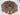 Afghan Rug 6x6 ft Scalloped Round Area Rug with Turquoise Blue Center, Gray and Cream Geometric Pattern for Living Room or Bedroom