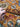 Afghan Rug 5x7 Golden Brown Area Rug with Blue and Rust Medallions, Cream Floral Detail for Living Room or Bedroom
