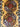Afghan Rug 2x3 Golden Yellow Accent Rug with Two Medallions, Red Flowers and Blue Geometric Border for Entryway or Bedside