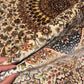 Handmade Ivory Silk Rug - In-Hand Texture View