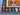 Corner detail of 5x6.6 ft Kilim rug with red and green tribal design