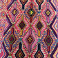 Close-up of Turkish Kilim Rug showing tribal geometric weave
