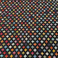 Detail of knotted design on colorful Turkish Kilim rug – bright tones with boho pattern.