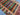 Colorful woven threads and tribal patterns on luxury Gabbeh carpet