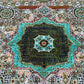  Close-up of geometric Mamluk pattern on 5x8 Persian-style wool silk rug