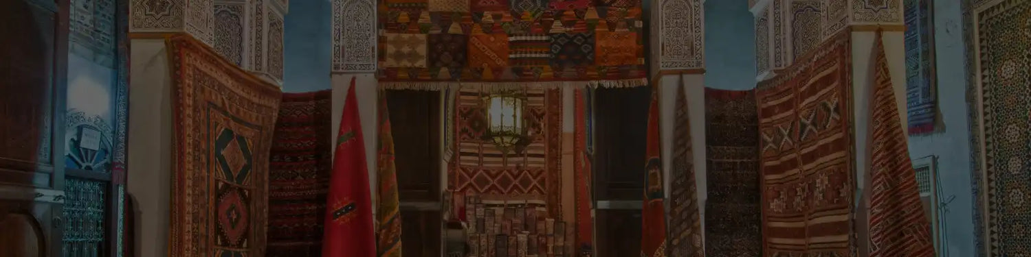 Vintage Moroccan rugs on sale banner