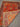 Folded view showing backside of Orange Chobi wool rug