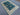 Teal and gray floral Persian Ziegler rug on wood floor – 4x6.3 ft