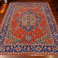 Oriental rug styled in living room setting