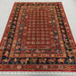 Authentic Pazyryk rug on floor in living room – tribal decor style