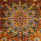 Knotted weave detail – 5x7 ft Persian wool silk handmade rug