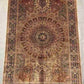 Persian 5x7 silk rug styled in a living room setting