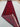 Folded view of hand-knotted red wool Afghan runner