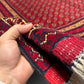 Red & Black Turkmen Rug – 6.5x9.9 ft Handmade Wool Tribal Area Rug