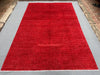  Red Gabbeh Rug 6.6x9.7 ft on floor – Boho Persian Style