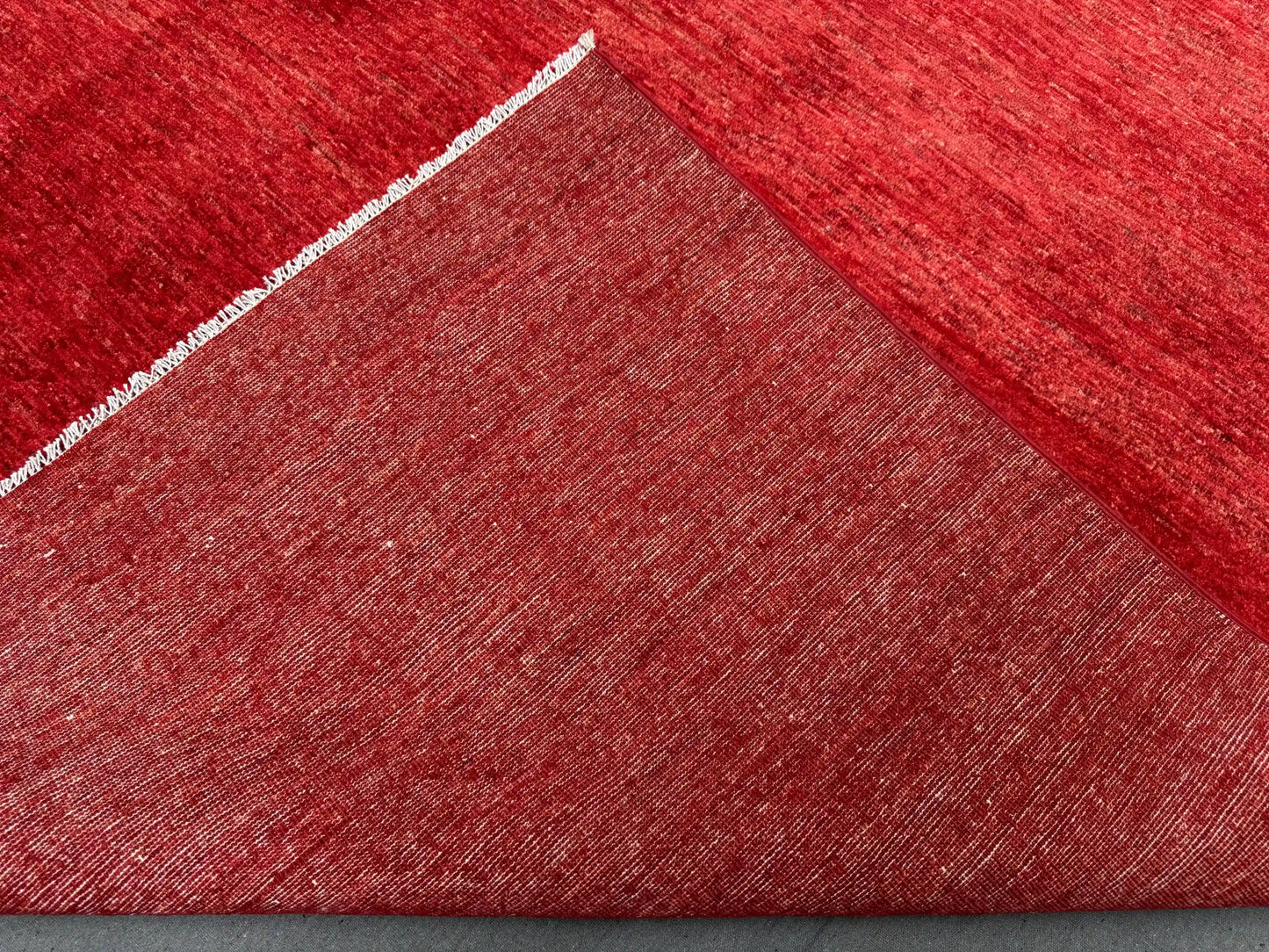  Folded view of Red Gabbeh Wool Rug – Handwoven Detail