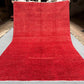 Full overhead view of 6.6x9.7 ft Red Gabbeh Handmade Rug