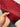 In-hands view of traditional handmade red wool runner rug