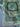  Folded angle of 6x7 Mamluk rug in green and turquoise tones