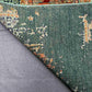 Fold showing knotted handmade wool and silk Mamluk rug