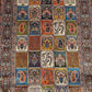 Fine texture and artisan knotted details in silk patchwork rug