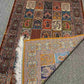 Handmade silk Persian-style rug neatly folded