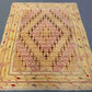 Floor layout of handmade wool kilim in a modern bohemian home