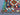 Corner detail of multicolor wool Turkish Kilim rug 3x6 ft