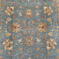 Close-up of floral motif on Afghan Ziegler Chobi 5x7 wool rug